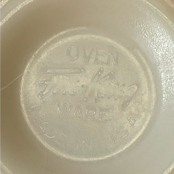 Vintage Fire King Iridescent Amber Creamer & Saucer Set - Picture 7 of 7